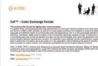 color format exchange CXF to CGATS